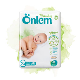 Onlem Botanika Baby Diaper Double Jumbo Package Mini 60 pieces (3 - 6 kg)