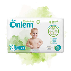 Onlem Botanika Baby Diaper Double Jumbo Package Maxi Plus 38 pieces (9-16 kg)