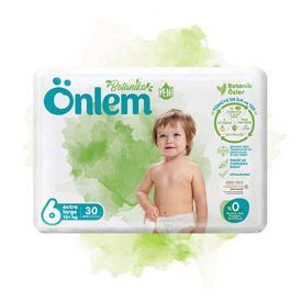 Onlem Botanika Baby Diaper Double Jumbo Package Extra Large 30 pieces (16+ kg)