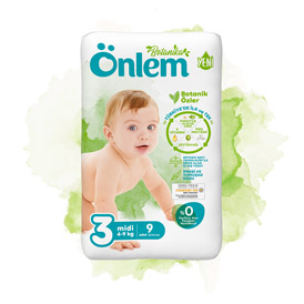Onlem Botanika Baby Diaper Trial Pack Midi 9 pieces (4-9 kg)