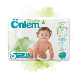 Onlem Botanika Baby Diaper Double Jumbo Package Junior 32 pieces (11-18 kg)