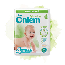 Onlem Botanika Baby Diaper Opportunity Package 4 Size Maxi 72 pieces (7-14 kg)