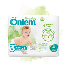 Onlem Botanika Baby Diaper Jumbo Package Midi 26 pieces (4-9 kg)