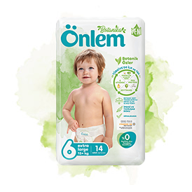 Onlem Botanika Baby Diaper Jumbo Pack Extra Large 14 pieces (16+ kg)